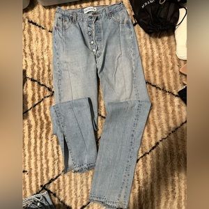 EB denim unraveled jeans